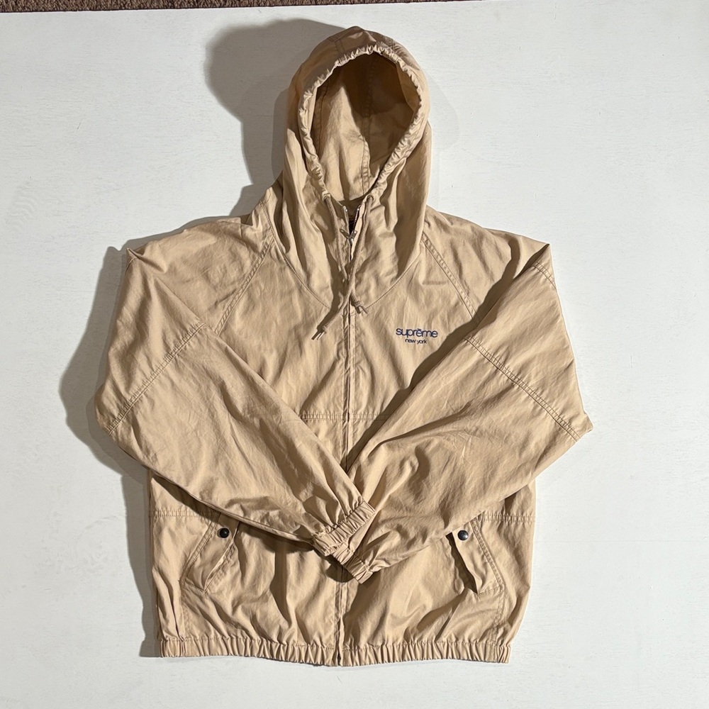 Supreme Beige Hooded Windbreaker